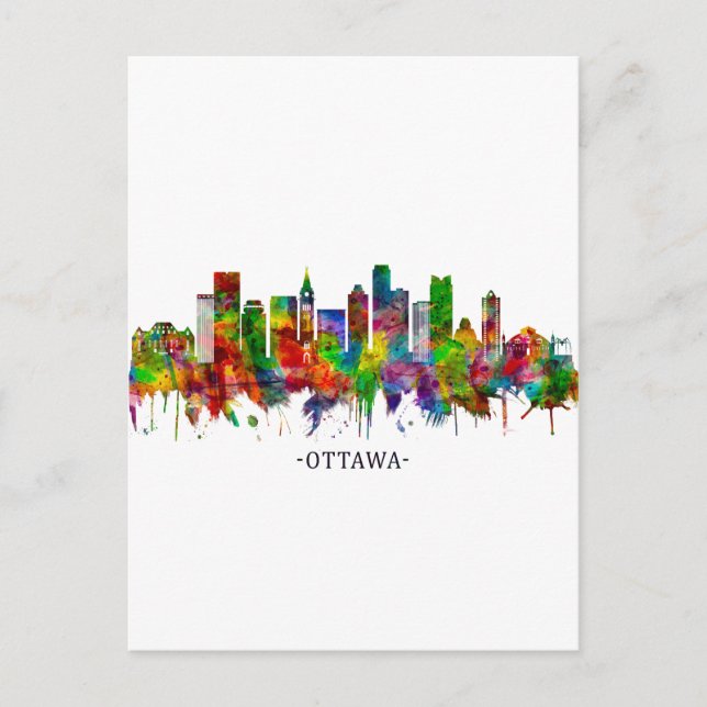 Ottawa Canada Skyline Helg Vykort (Framsida)