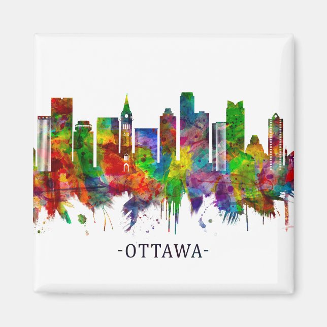 Ottawa Canada Skyline Magnet (Framsidan)