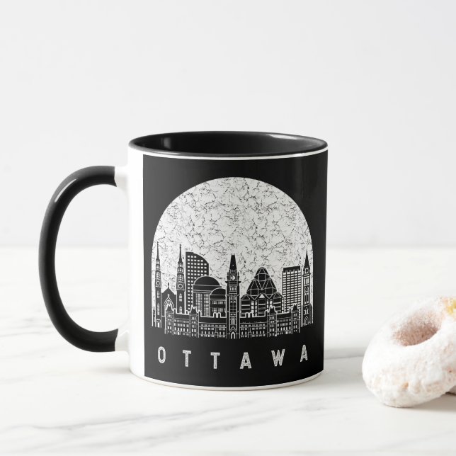 Ottawa Canada Skyline Mugg (Med munk)