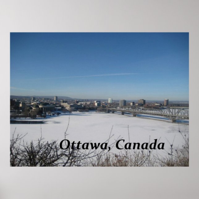 Ottawa Canada Skyline Photograph Poster (Framsidan)
