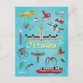 Ottawa Canada Summer Greetings Vykort