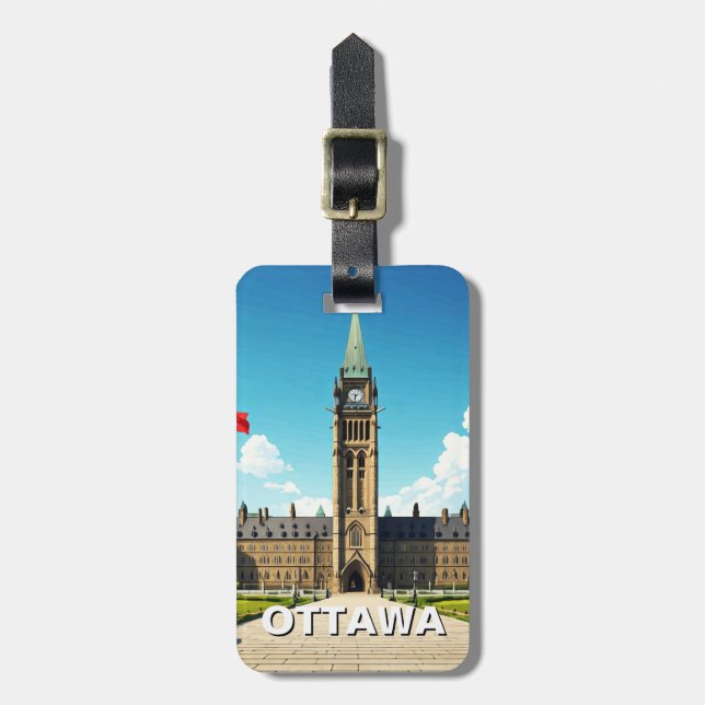 Ottawa Canada Travel Bagagebricka (Vertikal Framsida)