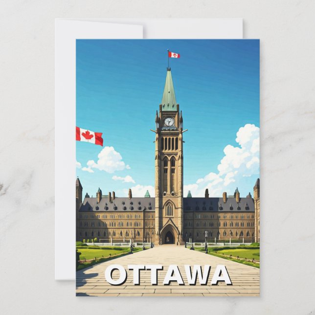 Ottawa Canada Travel Julkort (Framsida)