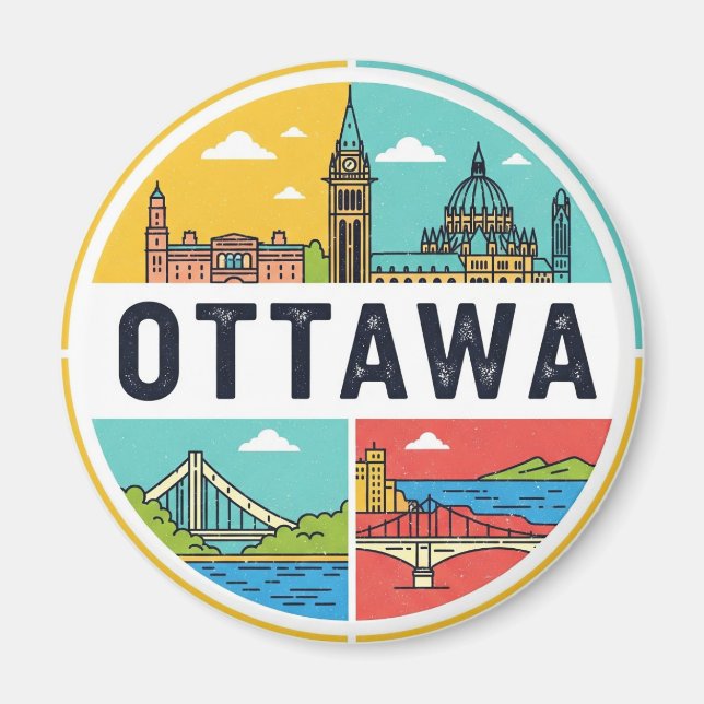 Ottawa Canada Travel Magnet (Framsidan)