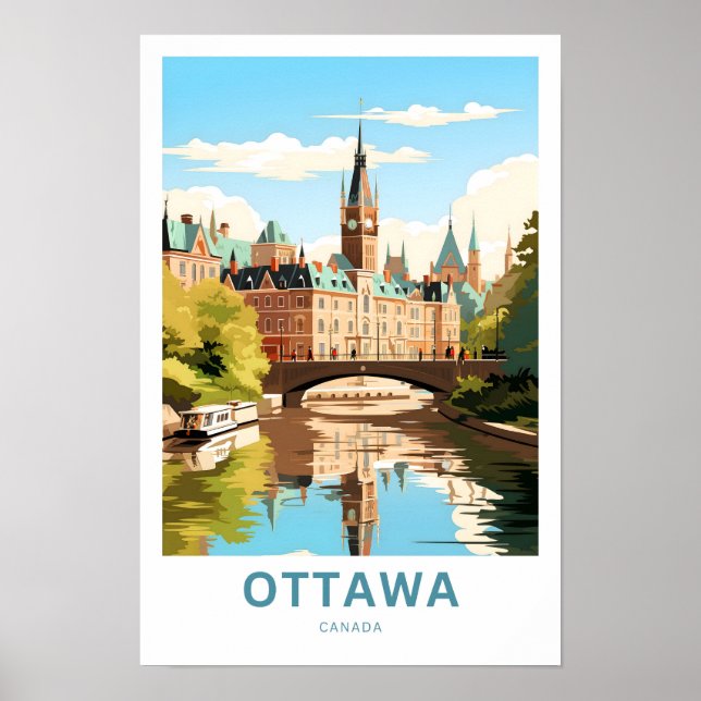Ottawa Canada Travel Print Poster (Framsidan)