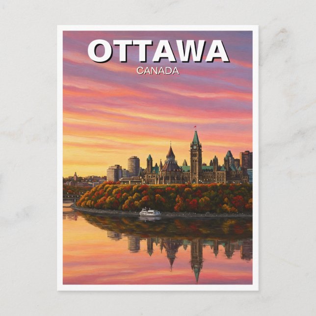 Ottawa Canada Travel Vykort (Framsida)