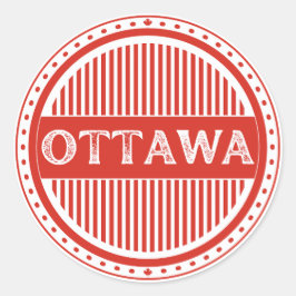 Ottawa City Pride-symbol – Kanadensisk identitet Runt Klistermärke