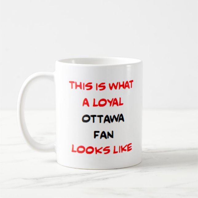 Ottawa-fan, lojal kaffemugg (Vänster)