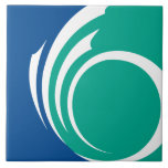 Ottawa Flag on Tile Kakelplatta<br><div class="desc">Add a touch of civic pride to your space with this decorative tile featuring the flag of Ottawa, Canada! This beautifully crafted tile showcases the distinctive blue and white colors of Ottawa’s municipal flag, centered around the stylized “O” emblem symbolizing the city’s rich heritage and natural beauty. Perfect for accent...</div>