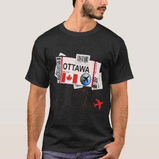 Ottawa Girl Ottawa Boarding Pass Ottawa T Shirt