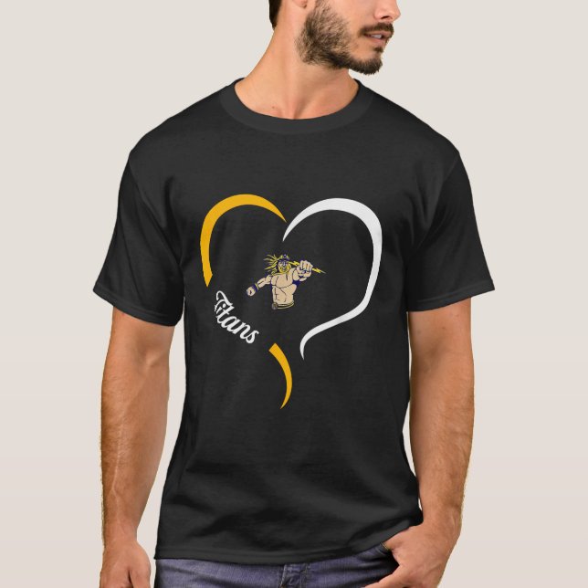 Ottawa- glandorf Titans Logotyp Halverhjärtslag Hj T Shirt (Framsida)