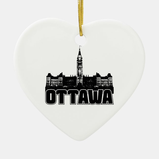 Ottawa horisont julgransprydnad keramik (Framsidan)