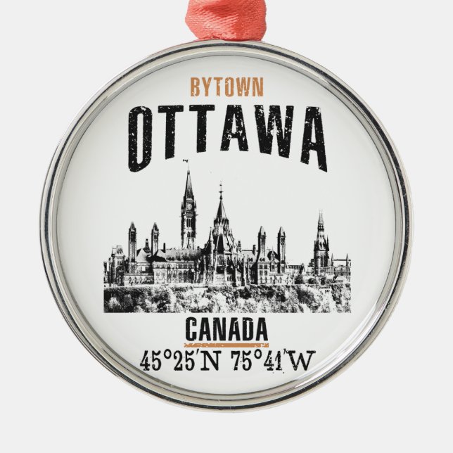 Ottawa Julgransprydnad Metall (Framsidan)