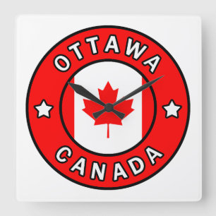 Ottawa Kanada Fyrkantig Klocka