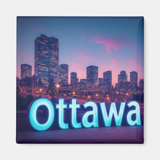 Ottawa Kanada Huvudstad Resa Minne 🗺️ Magnet (Framsidan)