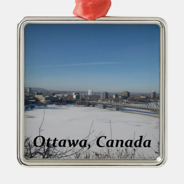 Ottawa Kanada Julgransprydnad Metall (Framsidan)