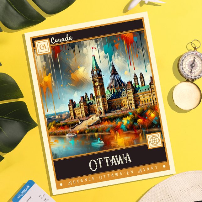 Ottawa, Kanada | Måla Vintage Vykort (Skapare uppladdad)