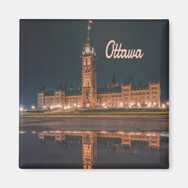 Ottawa Kanada Ontario Parliament Backe Magnet (Framsidan)