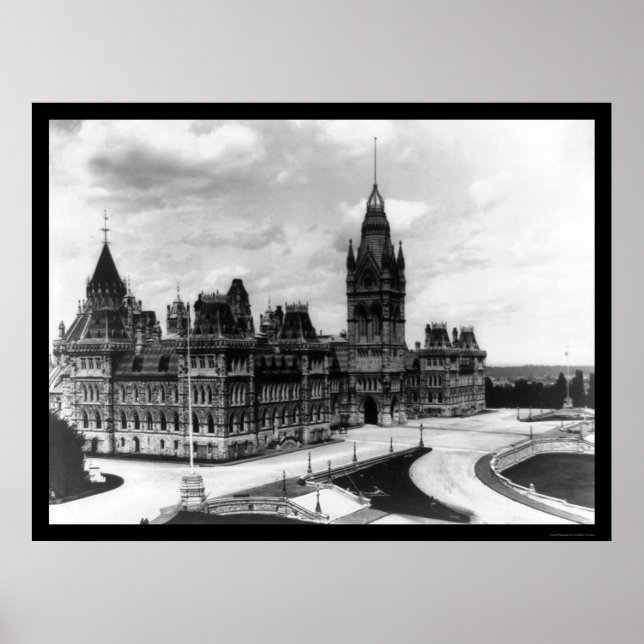 Ottawa Kanada, parlamentet Byggnad 1922 Poster (Framsidan)