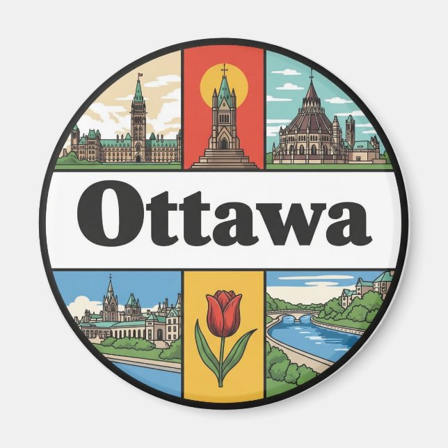 Ottawa Kanada Resa Magnet (Framsidan)
