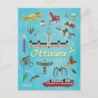 Ottawa Kanada Sommarhälsningar Vykort