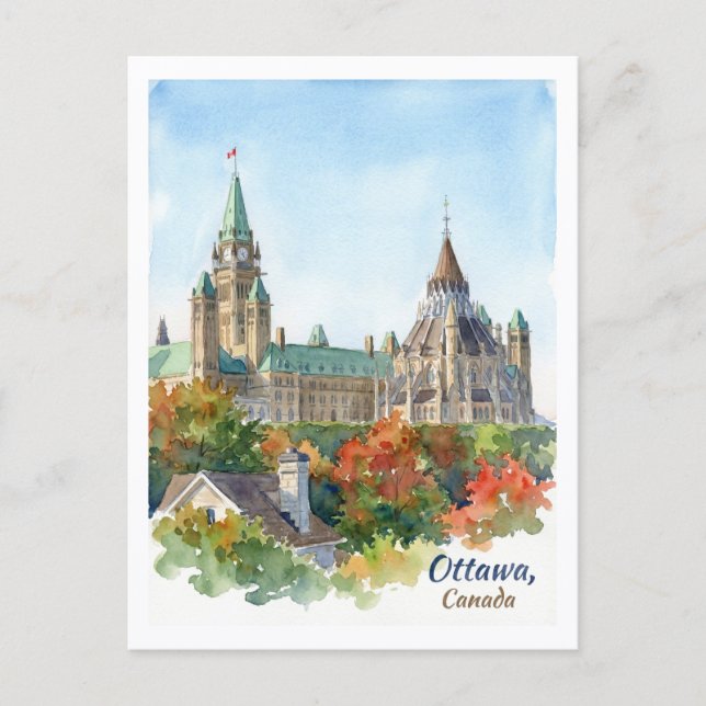 Ottawa, Kanada. Vykort (Framsida)