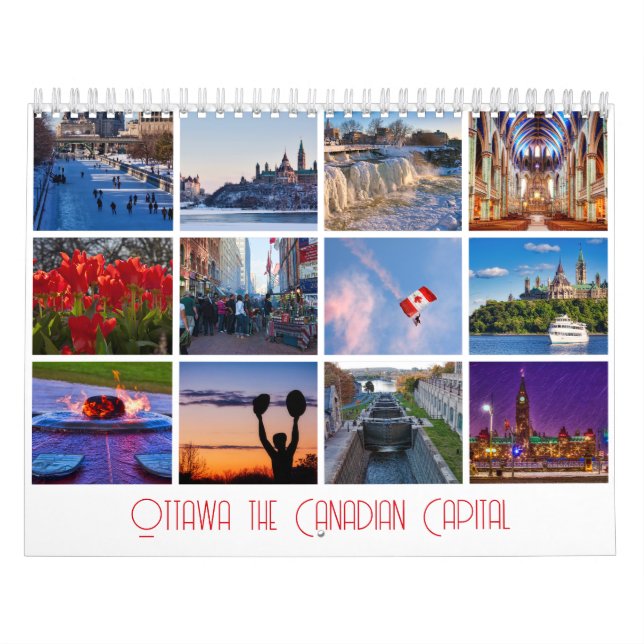 Ottawa Kanadas huvudstad 12-månaderskalender Kalender (Omslag)