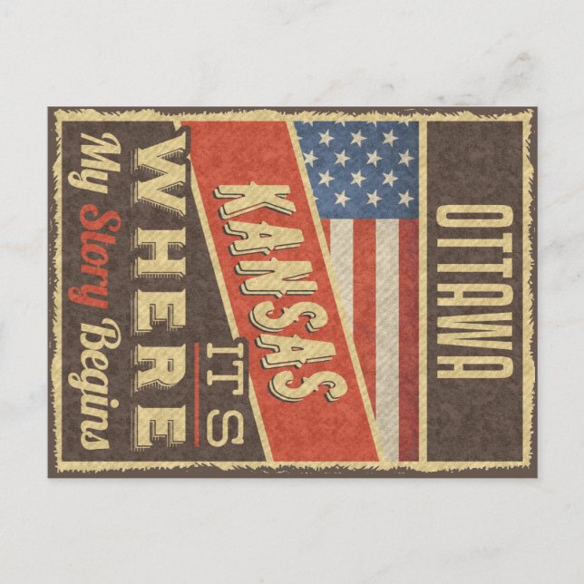 Ottawa Kansas Vykort (Framsida)