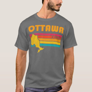 Ottawa Ontario Canada Vintage Distress Souvenir T Shirt