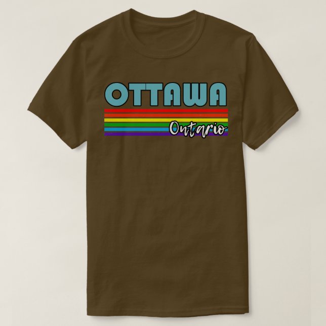 Ottawa Ontario-Pridet Ottawa LGBT GGBTQ Suppo T Shirt (Design framsida)