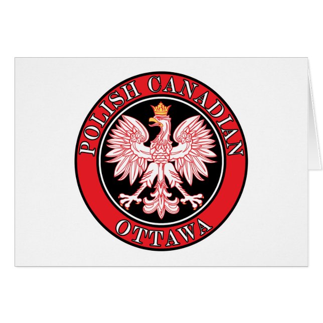 Ottawa polska Canadian Eagle Hälsningskort (Framsidan Horizontal)
