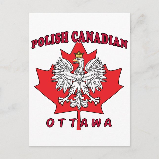 Ottawa Polska Canadian Löv Vykort (Framsida)