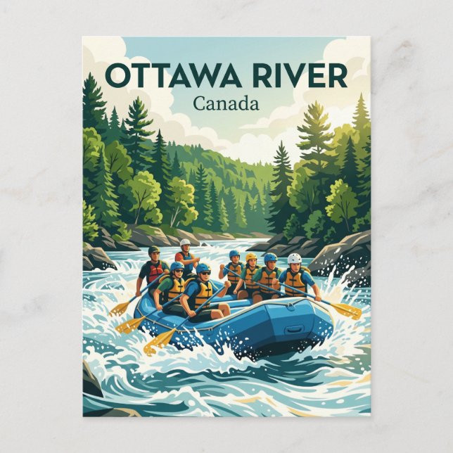 Ottawa River Whitewater Flodraftningssektion (Fore Vykort (Framsida)