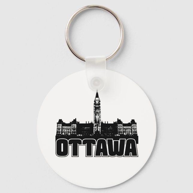 Ottawa Skyline Nyckelring (Framsida)