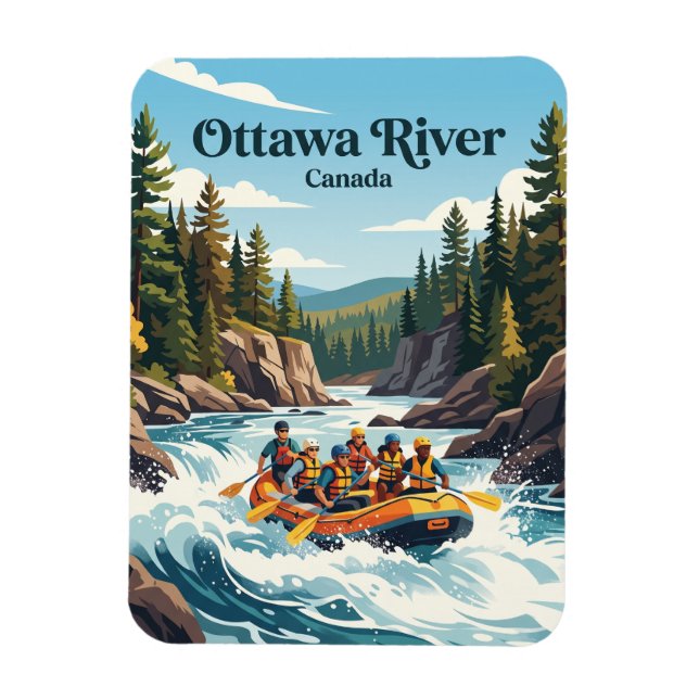 Ottawafloden Kanada Magnet (Vertikal)