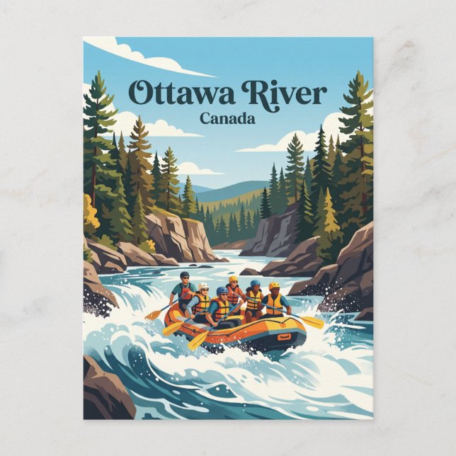 Ottawafloden Kanada Vykort (Framsida)