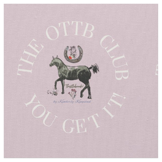 OTTB-KLUBB, ROSA Fabric Tyg (Närbild)