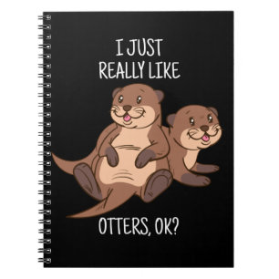 Otter Älskare Women Sea Otter Gift för manar Otter Anteckningsbok