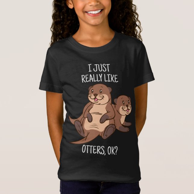 Otter Älskare Women Sea Otter Gift för manar Otter T Shirt (Framsida)