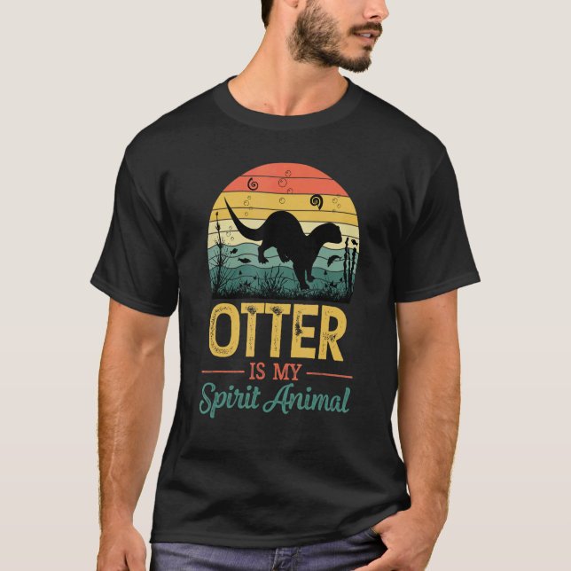 Otter är mitt andliga djur t shirt (Framsida)