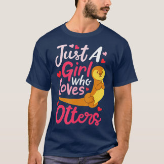 Otter Bara en flicka som Kärlek-ottrar - 5 T Shirt