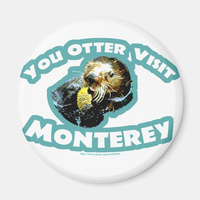 Otter-besök i Monterey Magnet (Framsidan)