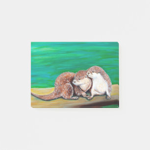 Otter Best Friends-målning Post-it Block