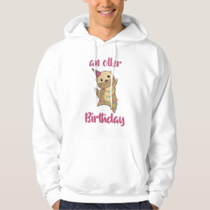 Otter Birthday Önskemål Cute Lycklig Otter Hoodie