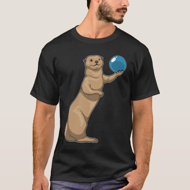 Otter Bowling Bowling ball T Shirt (Framsida)