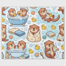 Otter Bubble Bath Inpackningspapper Sött Mysigt