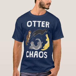 Otter Chaos Animal Kids Girls Boys Women Gift T Shirt