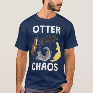 Otter Chaos Animal Kids Girls Boys Women Gift T Shirt