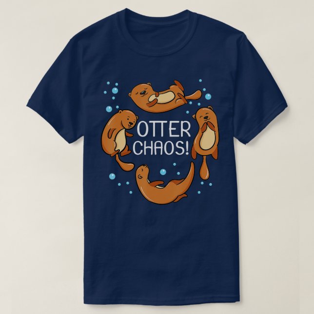 Otter Chaos For Kids Cute Sleeping Pajama  T Shirt (Design framsida)