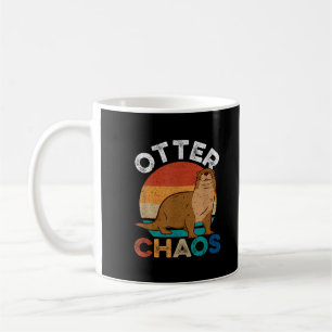 Otter Chaos För manar Women Cute Otter Älskare Kaffemugg